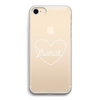 Friends heart pastel: iPhone 7 Transparant Hoesje