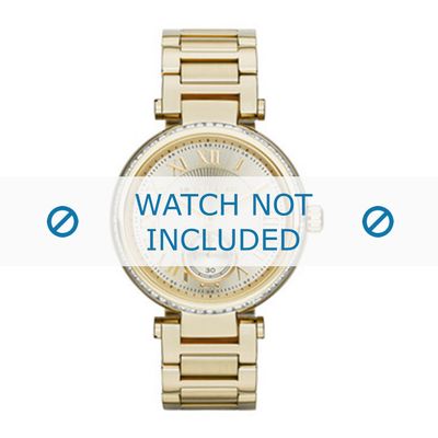 Horlogeband Michael Kors MK5867 / MK6065 / Skylar Staal Doublé 12mm