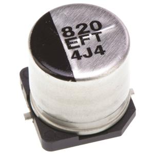 Panasonic Elektrolytische condensator SMD 820 µF 25 V 20 % (Ø) 10.00 mm 1 stuk(s) Tape cut