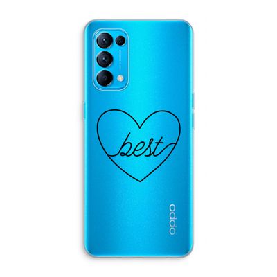 Best heart black: Oppo Find X3 Lite Transparant Hoesje