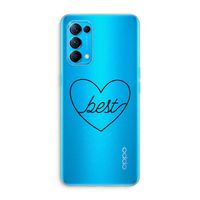 Best heart black: Oppo Find X3 Lite Transparant Hoesje