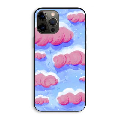 Roze wolken met vogels: iPhone 12 Pro Max Biologisch afbreekbaar hoesje