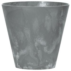 Bloempot/plantenpot voor buiten - kunststof - steengrijs - D25 x H23 cm - 7 liter