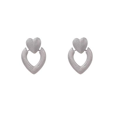 Day&Eve Bungelende Oorbellen Heart Zilver