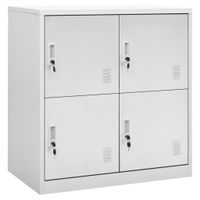 Lockerkast 90x45x92,5 cm staal lichtgrijs