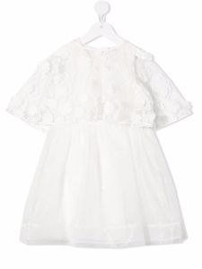 Charabia ensemble robe-cardigan en tulle - Blanc