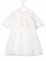 Charabia ensemble robe-cardigan en tulle - Blanc