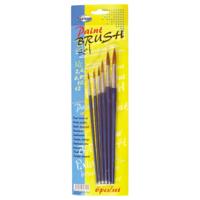 Centrum Penselen - set van 6x stuks - schilderen - kwasten - hobby - schoolspullen