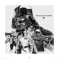 Kunstdruk Star Wars Rogue One The Galactic Empire 40x40cm