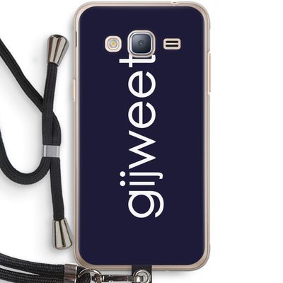 Gijweet: Samsung Galaxy J3 (2016) Transparant Hoesje met koord