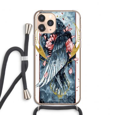 Golden Raven: iPhone 11 Pro Transparant Hoesje met koord