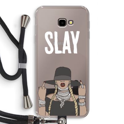 Slay All Day: Samsung Galaxy J4 Plus Transparant Hoesje met koord