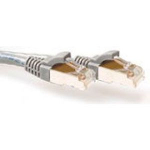 ACT Grijze 1,5 meter SFTP CAT6A patchkabel snagless met RJ45 connectoren