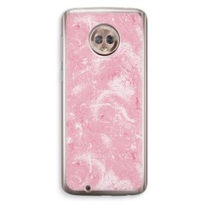 Abstract Painting Pink: Motorola Moto G6 Transparant Hoesje