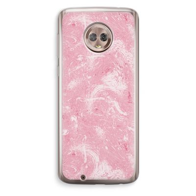 Abstract Painting Pink: Motorola Moto G6 Transparant Hoesje