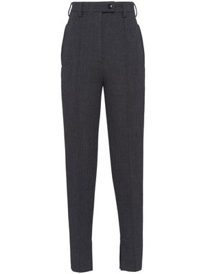 Prada pantalon à taille haute - Gris