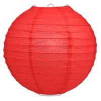 Luxe bol feest lampion - rood - dia 25 cm - papier