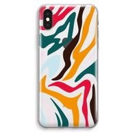 Colored Zebra: iPhone XS Max Transparant Hoesje