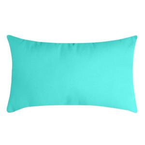 Stof Textile sierkussen Nelson - aqua blauw - 30 x 50 cm - bank kussens - polyester