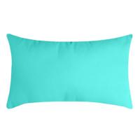Stof Textile sierkussen Nelson - aqua blauw - 30 x 50 cm - bank kussens - polyester