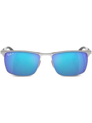 Ray-Ban lunettes de soleil Chromance à plaque logo - Argent