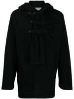 Yohji Yamamoto hoodie à boutons décoratifs - Noir