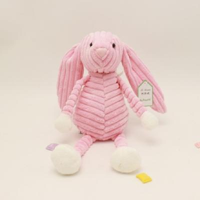 Gestreepte dierlijke pluche speelgoed pop creatieve dierlijke pop type: Pink Rabbit hoogte: 33cm