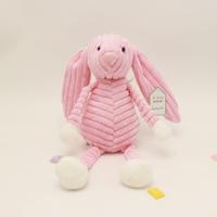 Gestreepte dierlijke pluche speelgoed pop creatieve dierlijke pop type: Pink Rabbit hoogte: 33cm