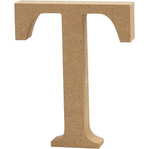 Creotime houten letter T 8 cm