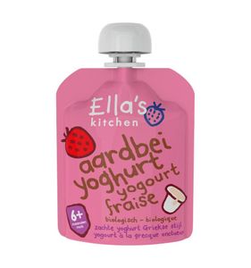 Aardbei yoghurt griekse stijl 6+ maanden bio