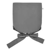 Dutch Decor - JAVA - Stoelkussen 40x40 cm - met lint - Charcoal gray -