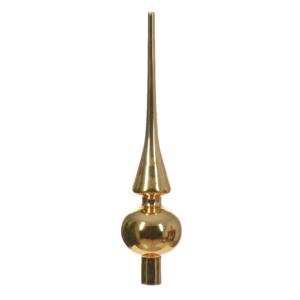 Glazen kerstboom piek/topper goud glans 26 cm