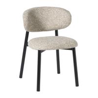 Eetkamerstoel Pienza - beige/zwart - 74x51.5x51 cm