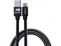 Senza Senza Premium Leather Charge/Sync Cable USB-C 1.5m. 15W Black