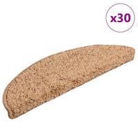 VidaXL Trapmatten 30 st 56x17x3 cm beige halfrond
