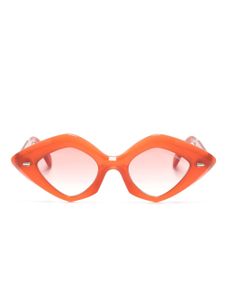 Cutler & Gross lunettes de soleil à monture géométrique - Orange