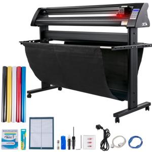 VEVOR Vinyl Snijplotter 1350 mm Snijplotter Vinylsnijder Led Vinyl Cutter Semi-automatisch Ingebouwd Optisch Oog voor Lasergeleiding Compatibel