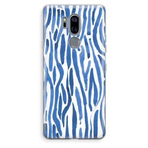 Blauwe nerven: LG G7 Thinq Transparant Hoesje