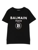 Balmain Kids t-shirt en coton à logo imprimé - Noir