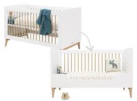 Bopita Paris bedbank 70x140 - Wit/Eiken - thumbnail