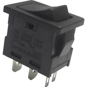 TRU COMPONENTS 1587517 Wipschakelaar TC-R13-66L-02 250 V/AC 6 A 1x uit/aan Continu 1 stuk(s)