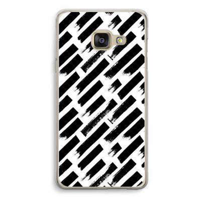 Zwarte vegen: Samsung A3 (2017) Transparant Hoesje