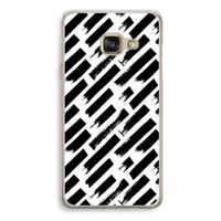 Zwarte vegen: Samsung A3 (2017) Transparant Hoesje