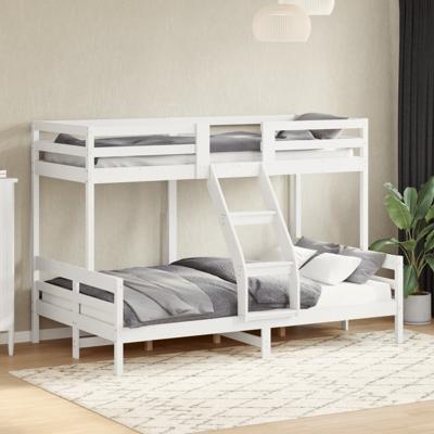Stapelbed massief grenenhout wit 90x200/120x200 cm