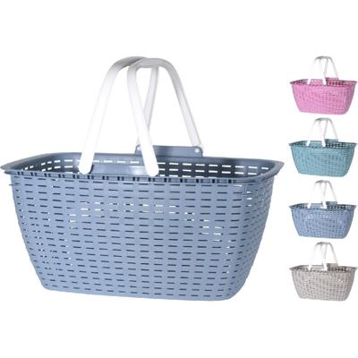 Basic Mand in rotan look met handvaten 44x22x31.5 cm