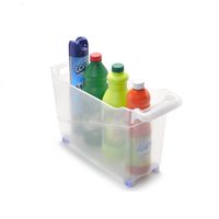 Kunststof trolley transparant op wieltjes L45 x B17 x H29 cm