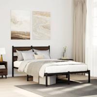Bedframe met hoofdbord zonder matras bruin eiken 120x190 cm Bedframe met hoofdbord zonder matras bruin eiken 120x190 cm