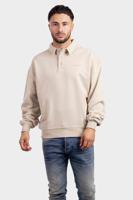 Purewhite Embroidered Smart Polo Sweater Heren Sand - Maat XS - Kleur: Sand | Soccerfanshop
