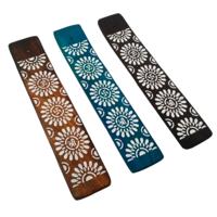 Bloem patroon Mango Hout Wierookhouder Doos voor stokjes