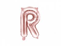 Folieballon R Rose Goud 35 cm - thumbnail